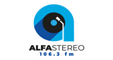 Logo Alfa Stereo 106.3 Medellín